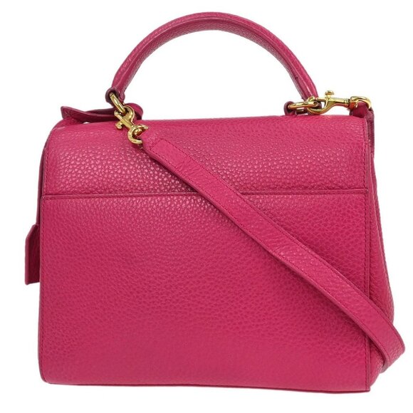 Saint Laurent Pink Leather Moujik 2way Handbag - Picture 2 of 10